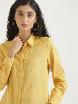 Yellow Airy-Linen Shirt