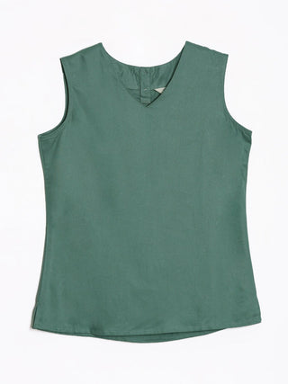 Jade V-Neck Sleeveless Top