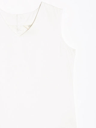 White V-Neck Sleeveless Top