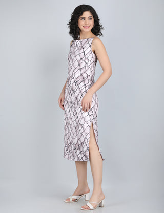 Modern Abstract Pattern Midi Dress