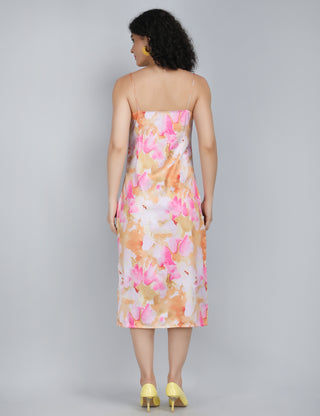 Sunset Glow Floral Midi Dress