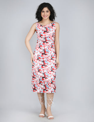 Vibrant Abstract Midi Dress