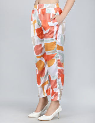 Abstract Harmony Satin Co-Ord Set