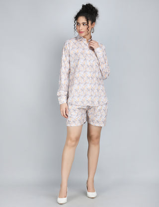 Pastel Floral Linen Co-Ord Set