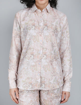 Pastel Paisley Print Linen Co-Ord Set