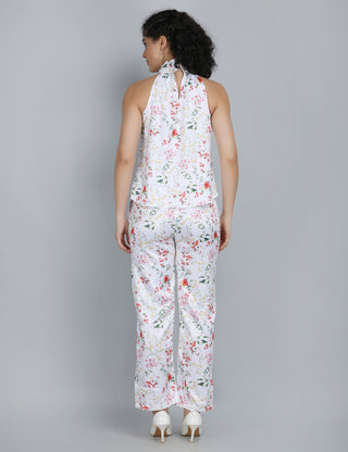 Blossom Floral Print Halter Co-Ord Set