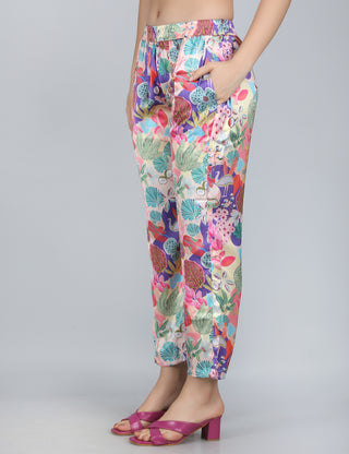 Vibrant Garden Satin Co-Ord Set