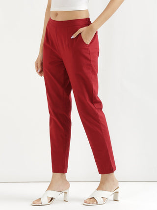 Maroon Cotton Pant