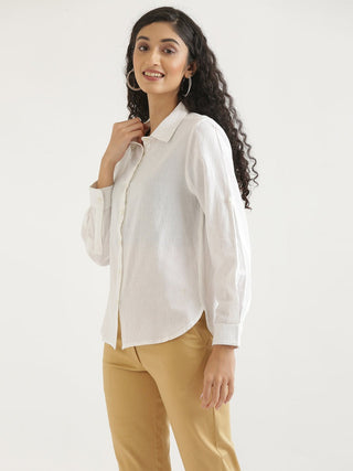 White Airy-Linen Shirt