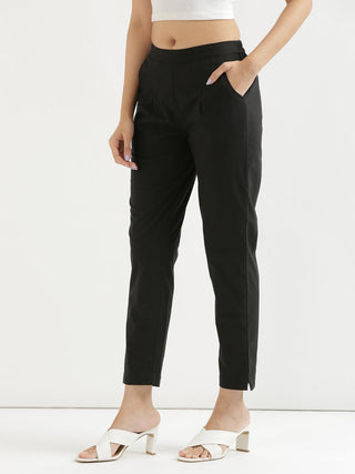 Black Cotton Pant