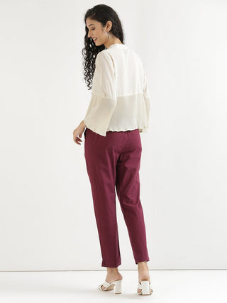 Wine Cotton Pant