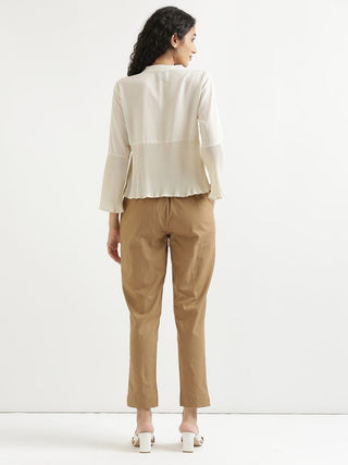 Coffee Brown Cotton Pant