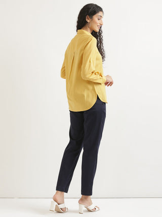 Yellow Airy-Linen Shirt