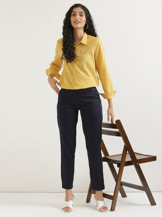 Yellow Airy-Linen Shirt