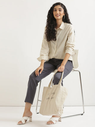 Ecru Airy-Linen Shirt