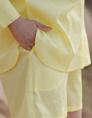 Misty Yellow Shirt & Shorts Co-ord Set