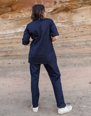 Royal Blue Co-ord Set Pants & Shirt