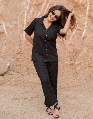 Ash Black Boxy Shirt